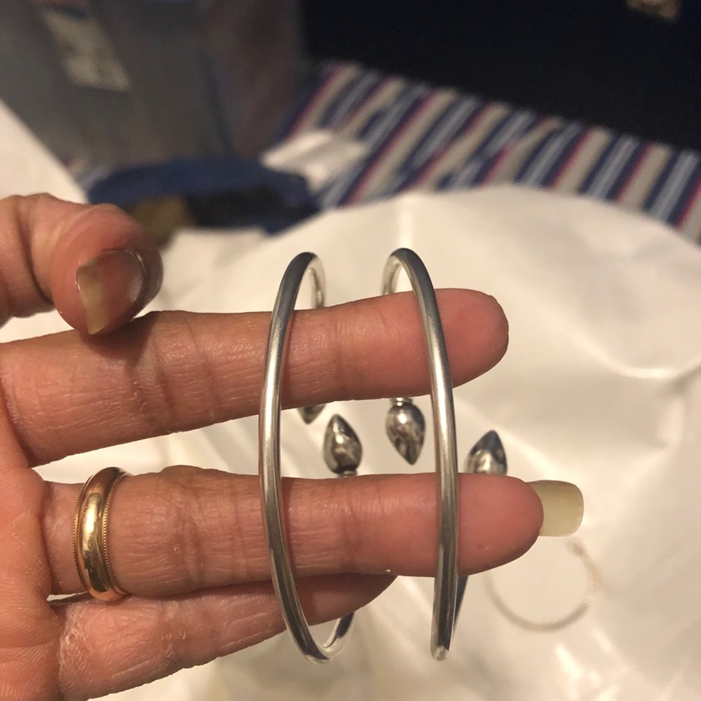 Sterling silver bangles 9.25